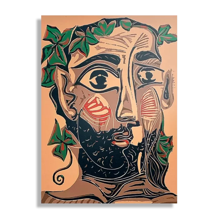 Schilderij Picasso bebaarde man 1962 Rechthoek Verticaal Template DB 50 70 Verticaal Om 12 1