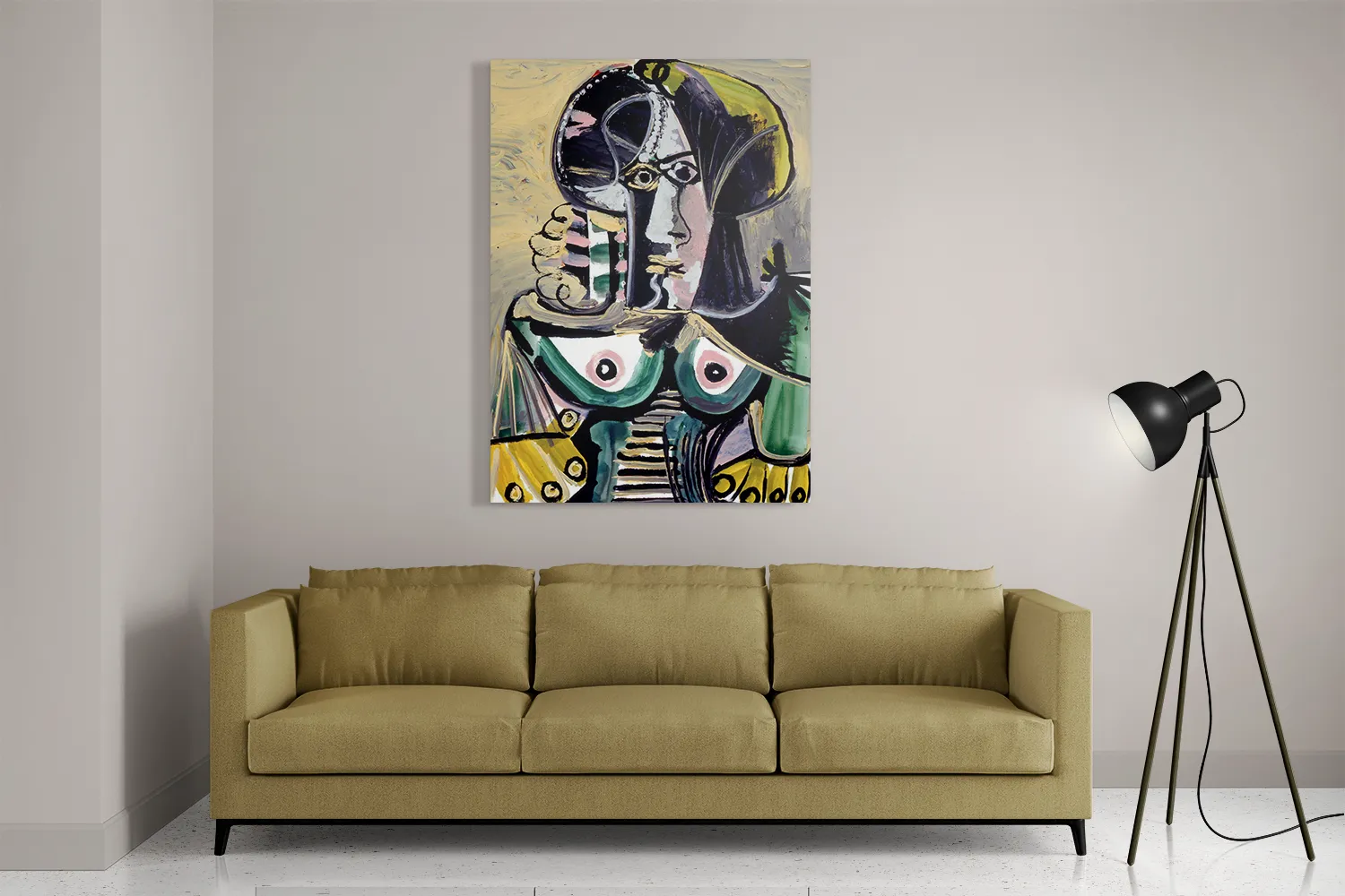 Schilderij Picasso Portret van een vrouw 1971 Rechthoek Verticaal Template DB 50 70 Verticaal Om 15 2