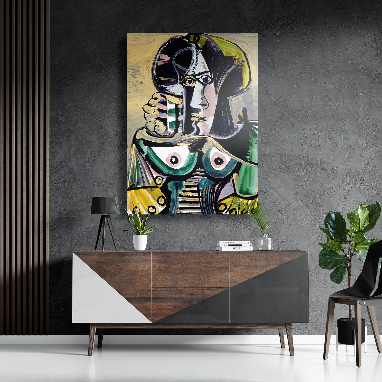 Schilderij Picasso Portret van een vrouw 1971 Rechthoek Verticaal Template DB 50 70 Verticaal Om 15 3