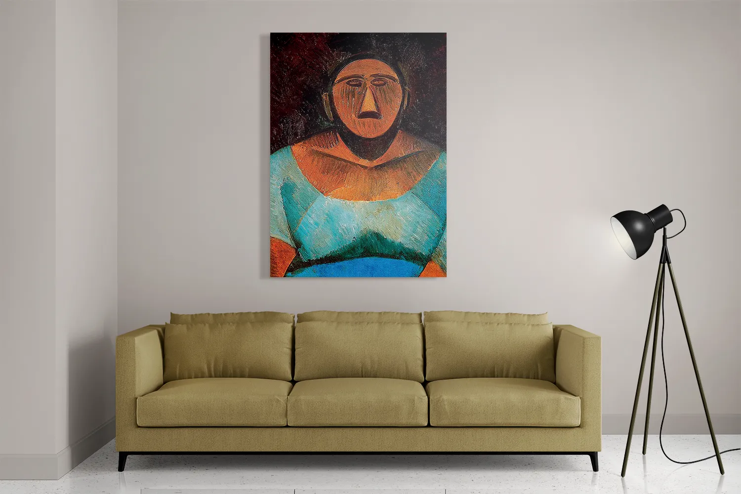 Schilderij Picasso Boerin 1908 Rechthoek Verticaal Template DB 50 70 Verticaal Om 16 2