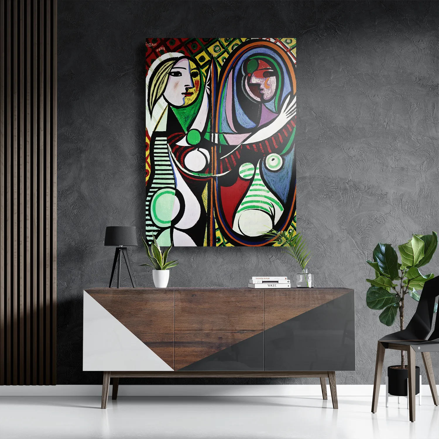 Schilderij Picasso Meisje voor een spiegel 1932 Rechthoek Verticaal Template DB 50 70 Verticaal Om 19 3