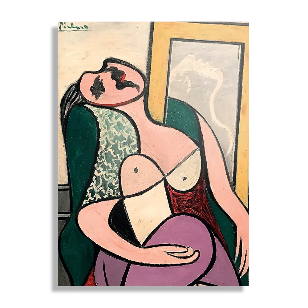 Schilderij Picasso Meisje kijkend naar een spiegel 1932 Rechthoek Verticaal Template DB 50 70 Verticaal Om 20 1