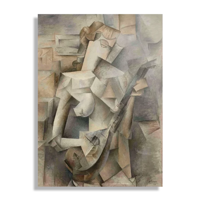 Schilderij Picasso Meisje met een mandoline 1910 Rechthoek Verticaal Template DB 50 70 Verticaal Om 21 1