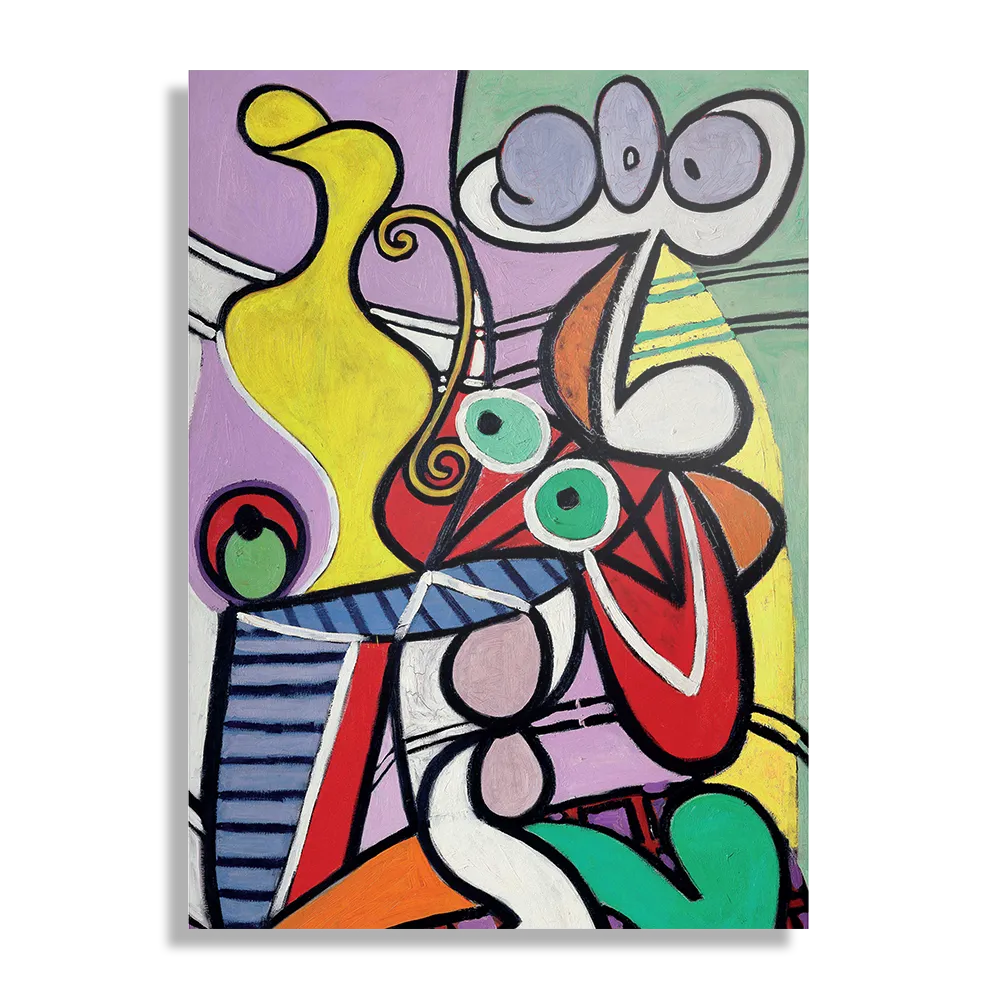 Schilderij Picasso stilleven op een stoel 1931 Rechthoek Verticaal Template DB 50 70 Verticaal Om 22 1