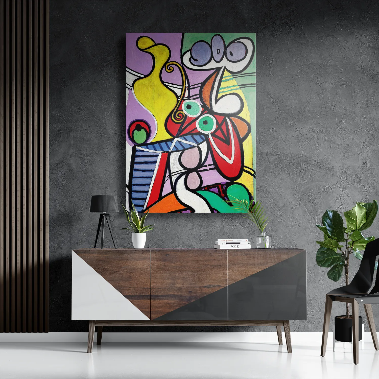 Schilderij Picasso stilleven op een stoel 1931 Rechthoek Verticaal Template DB 50 70 Verticaal Om 22 3