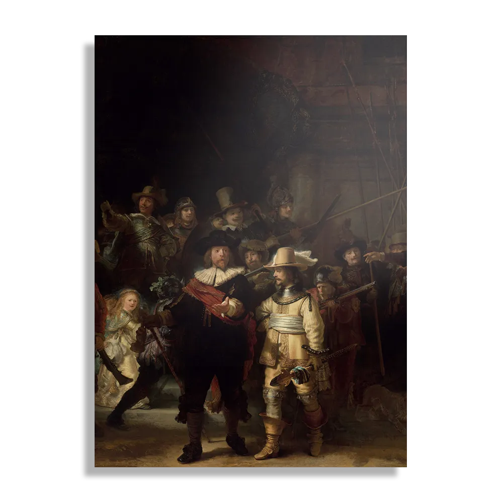 Schilderij Rembrandt De Nachtwacht 1642 Rechthoek Verticaal Template DB 50 70 Verticaal Om 24 1