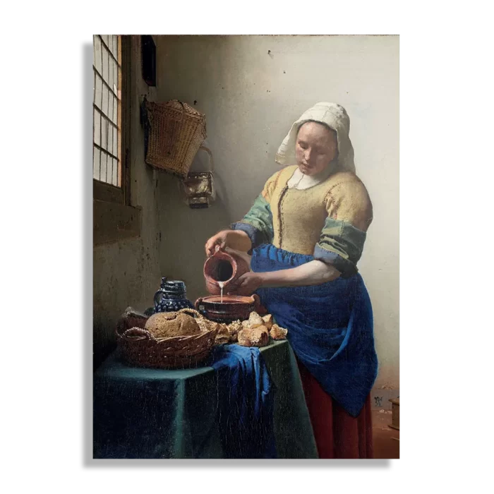 Schilderij Johannes Vermeer Het Melkmeisje 1660 Rechthoek Verticaal Template DB 50 70 Verticaal Om 29 1