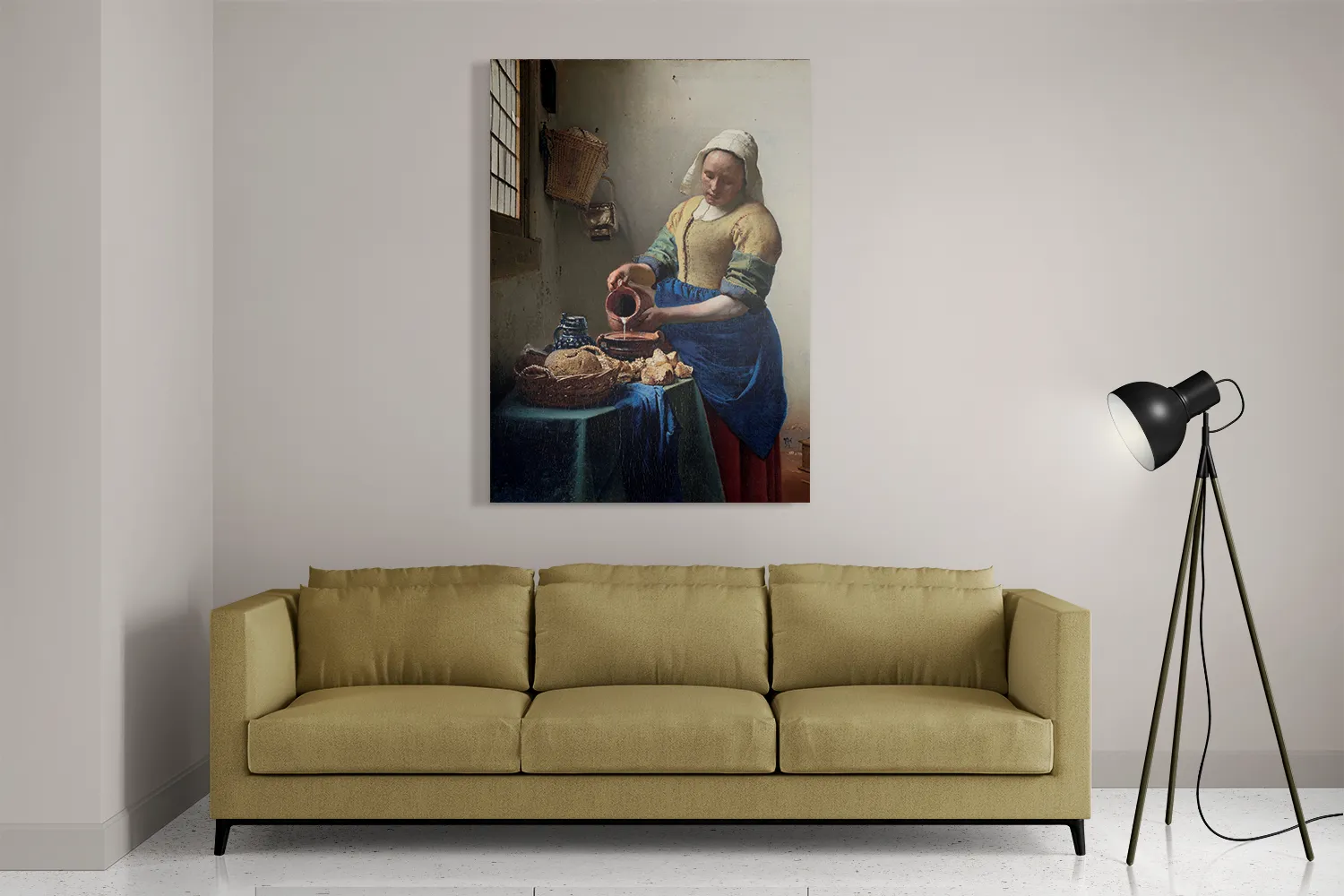 Schilderij Johannes Vermeer Het Melkmeisje 1660 Rechthoek Verticaal Template DB 50 70 Verticaal Om 29 2