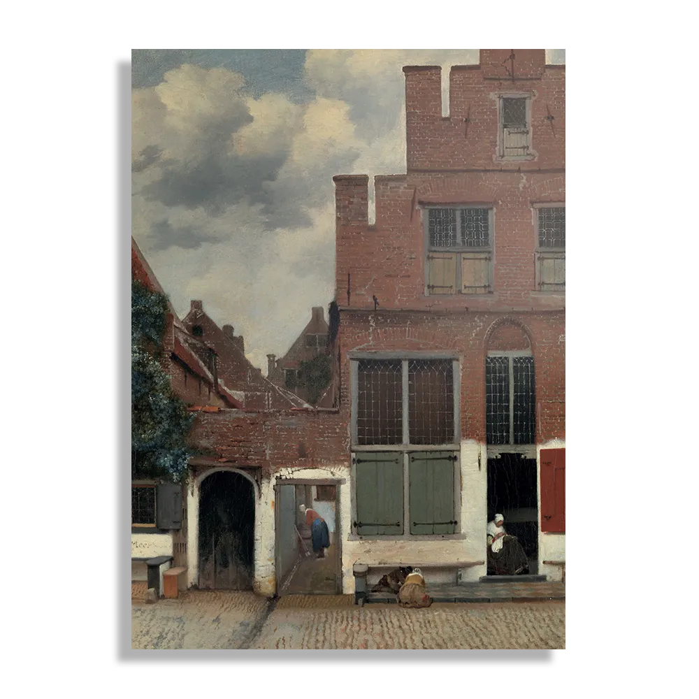Schilderij Johannes Vermeer Gezicht op huizen in Delft 1658 Rechthoek Verticaal Template DB 50 70 Verticaal Om 30 1
