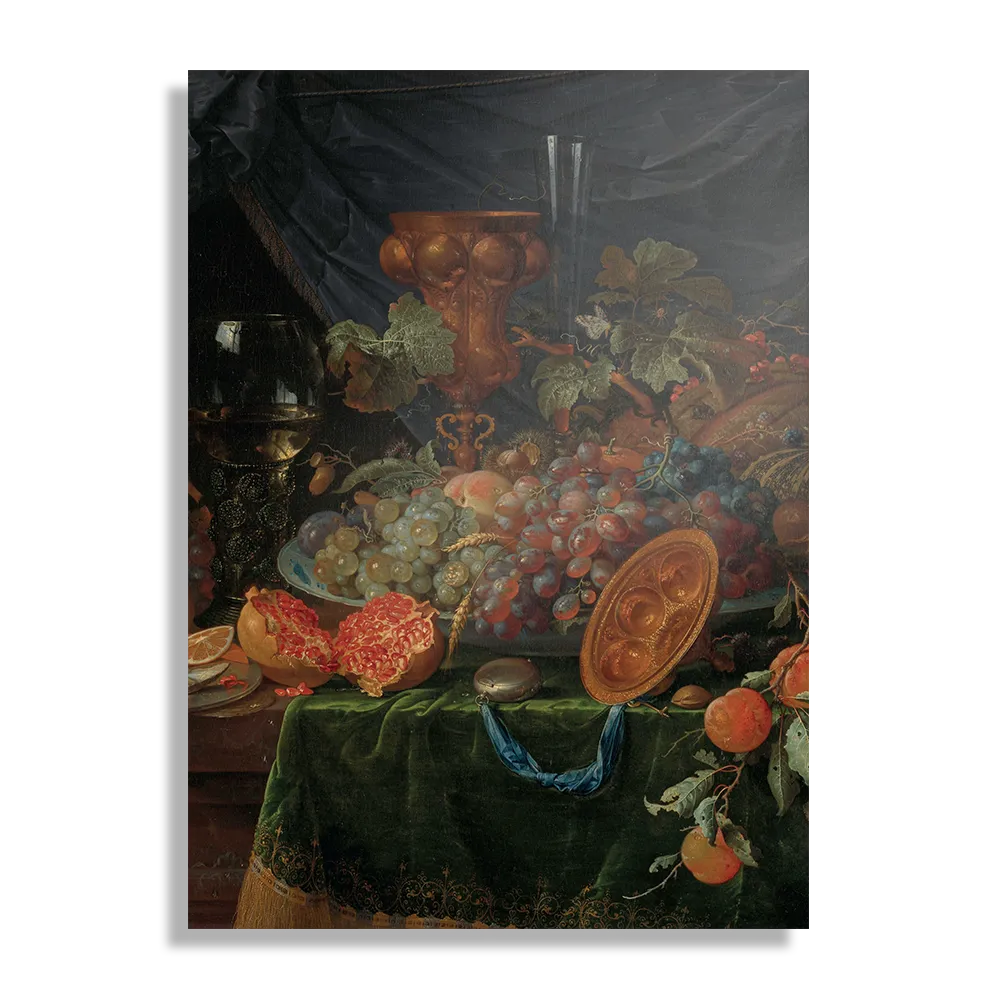 Schilderij Abraham Mignon Stilleven met vruchten en oesters 1660-1679 Rechthoek Verticaal Template DB 50 70 Verticaal Om 31 1