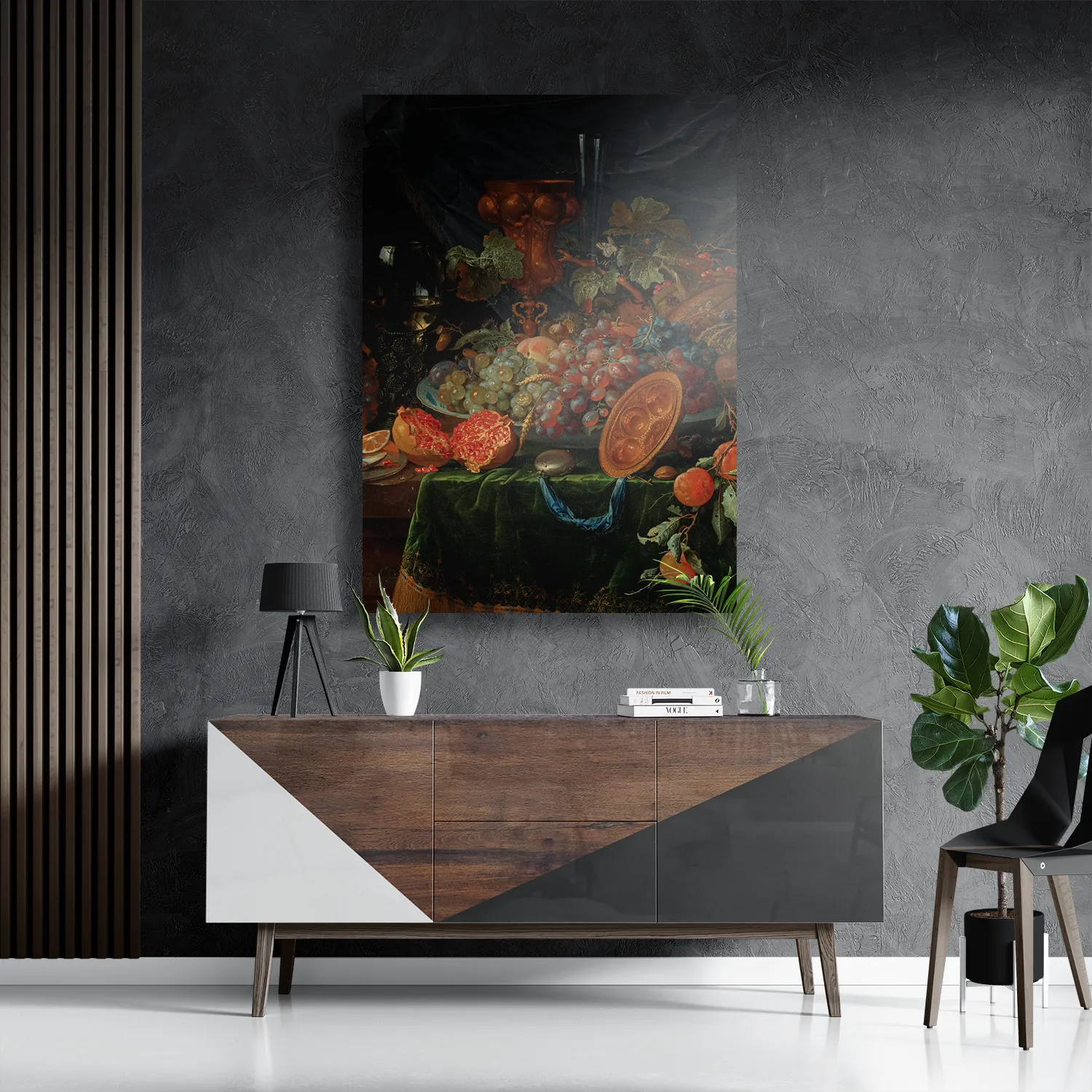 Schilderij Abraham Mignon Stilleven met vruchten en oesters 1660-1679 Rechthoek Verticaal Template DB 50 70 Verticaal Om 31 3