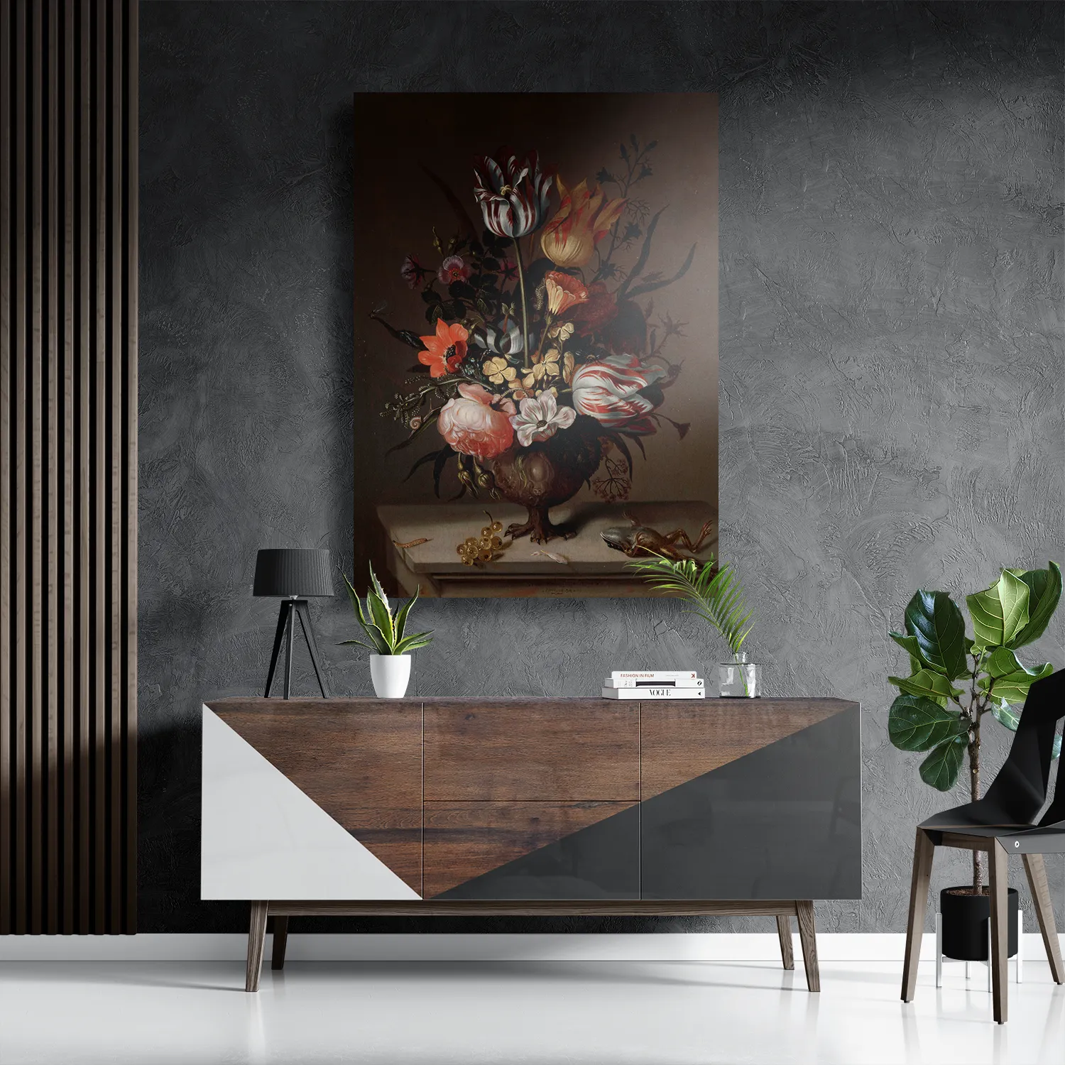 Schilderij Jacob Marrel Stilleven met bloemenvaas en dode kikvors 1634 Rechthoek Verticaal Template DB 50 70 Verticaal Om 6 3