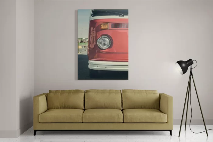 Schilderij Rood Busje Rechthoek Verticaal Template DB 50 70 Verticaal Retro 10 2