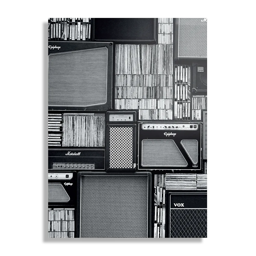 Schilderij De Oude Platenzaak Rechthoek Verticaal Template DB 50 70 Verticaal Retro 8 1