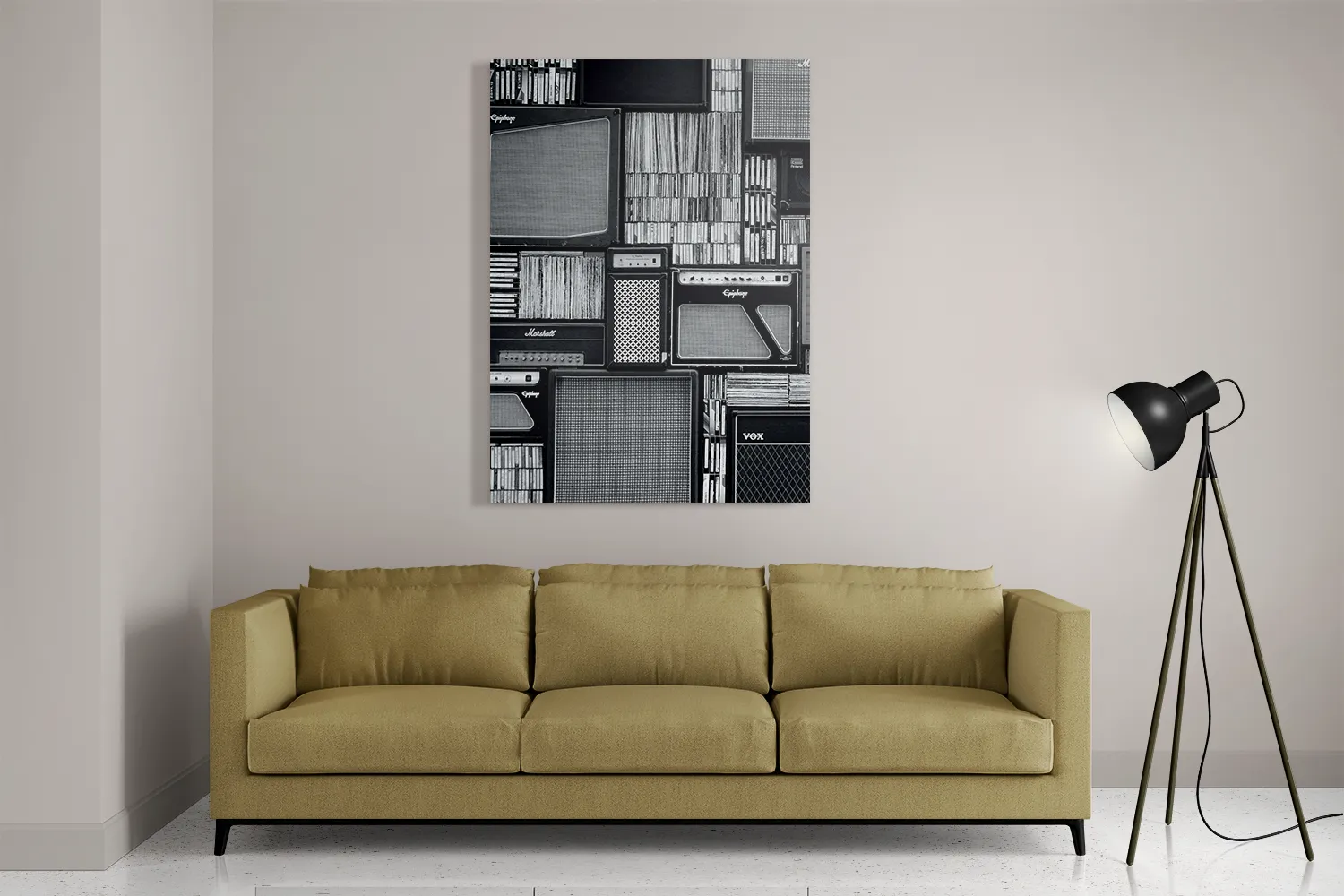 Schilderij De Oude Platenzaak Rechthoek Verticaal Template DB 50 70 Verticaal Retro 8 2