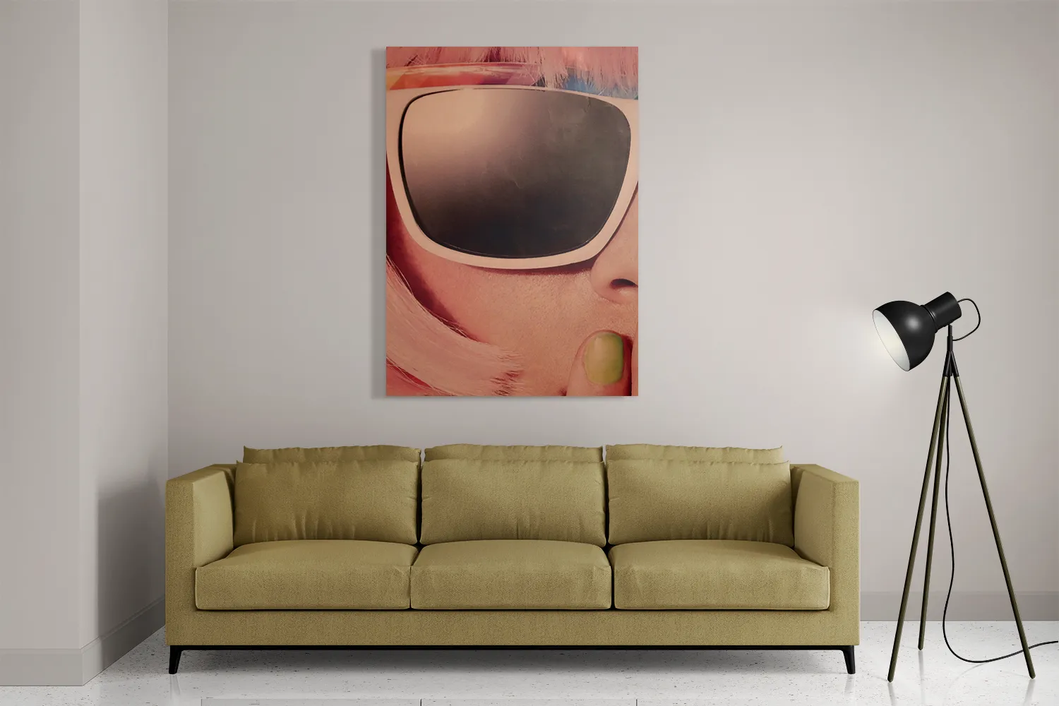 Schilderij Keep Silence Hippie Rechthoek Verticaal Template DB 50 70 Verticaal Retro 9 2