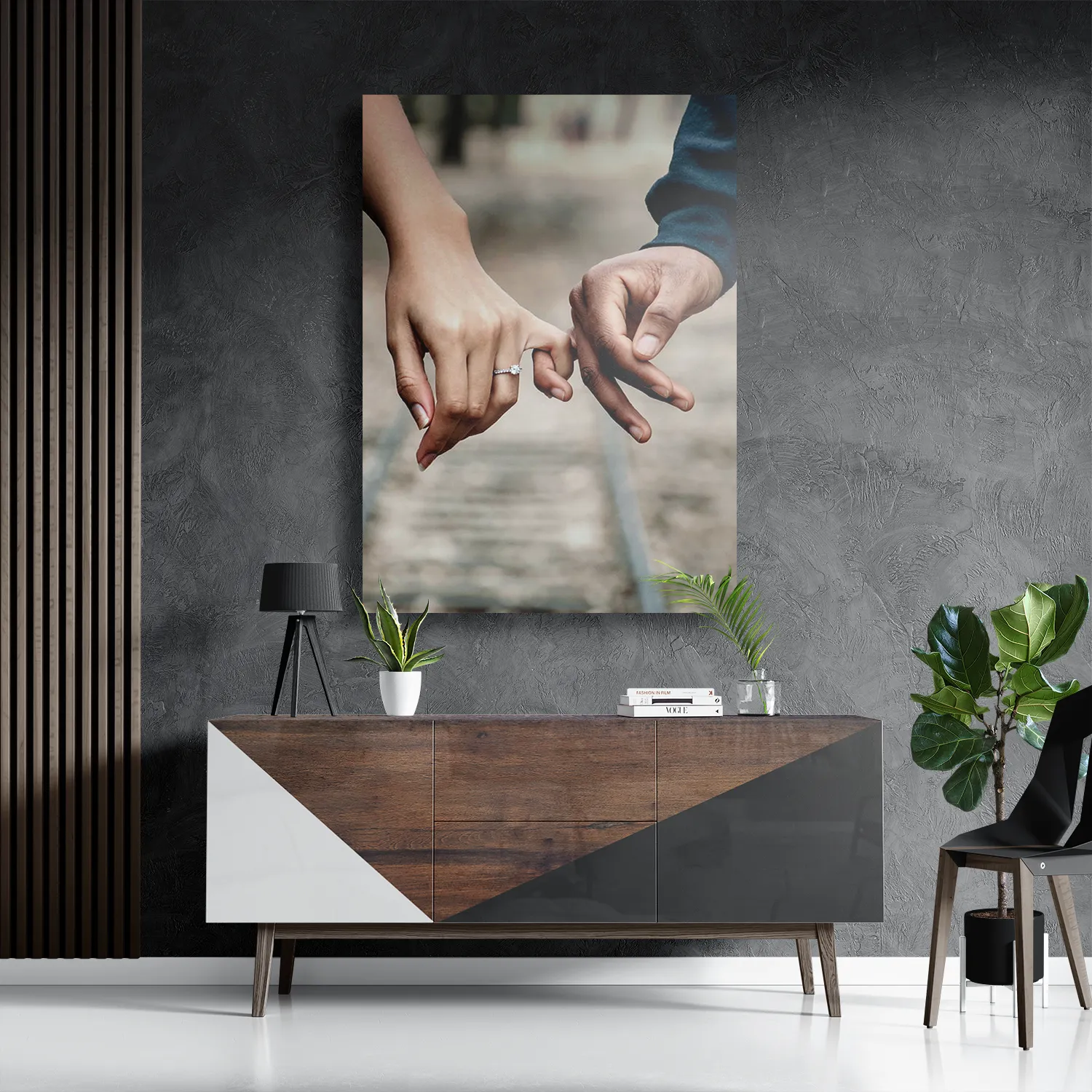 Schilderij Pak Maar Mijn Hand Rechthoek Verticaal Template DB 50 70 Verticaal Romantisch 1 3