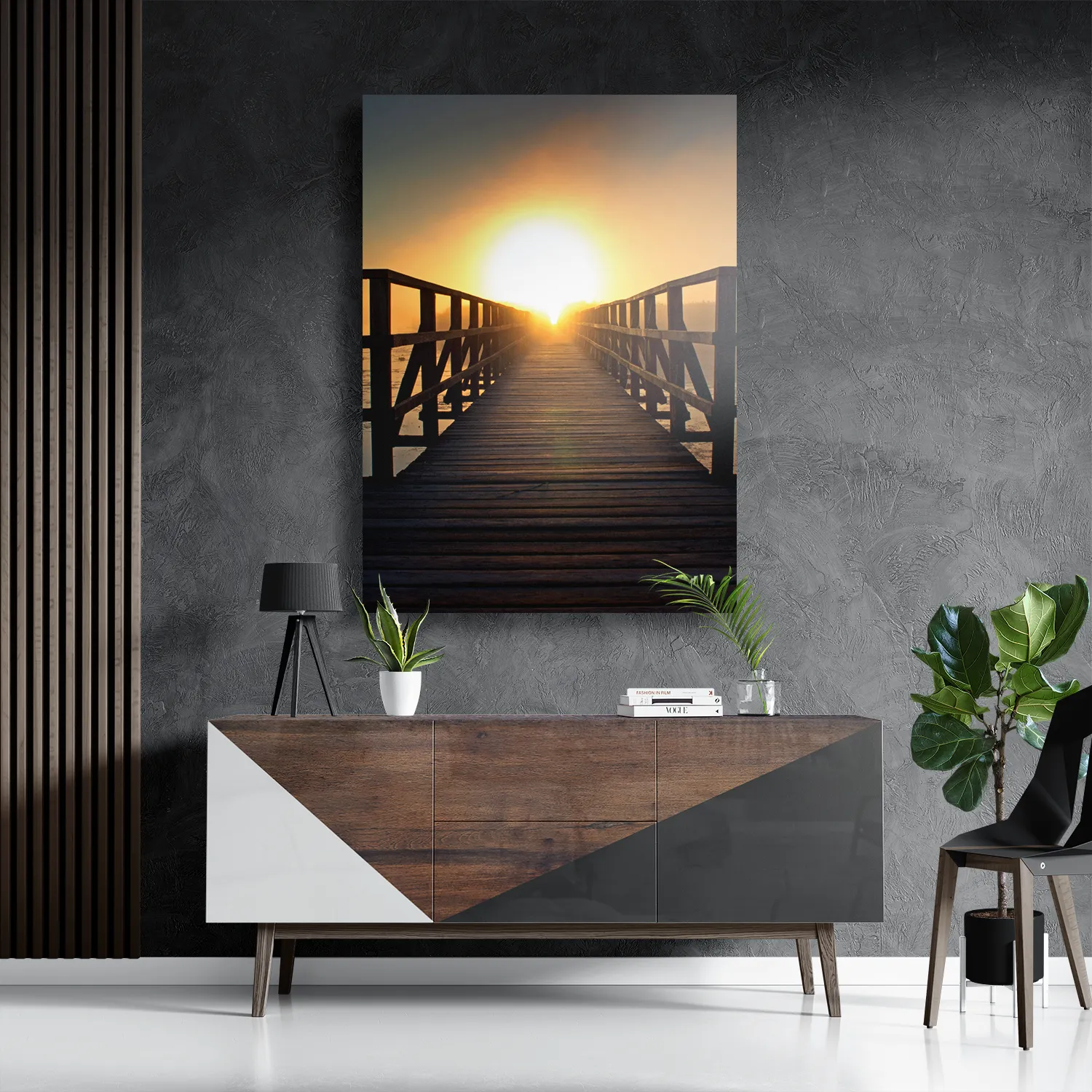 Schilderij Zonsondergang Rechthoek Verticaal Template DB 50 70 Verticaal Romantisch 10 3