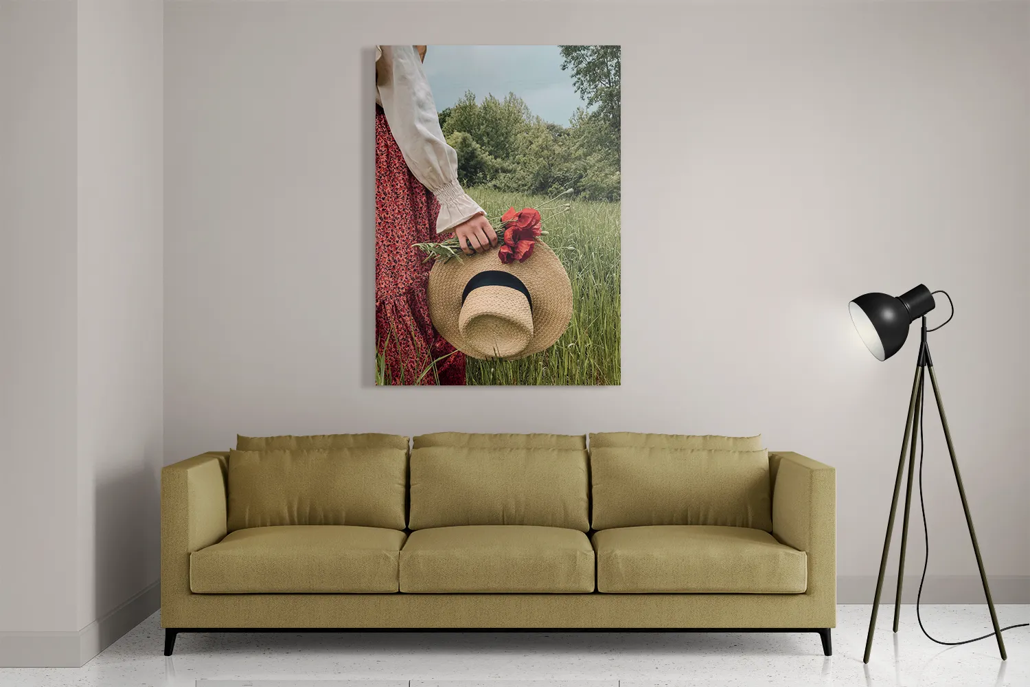 Schilderij Vrouw Met Rode Roos Rechthoek Verticaal Template DB 50 70 Verticaal Romantisch 11 2