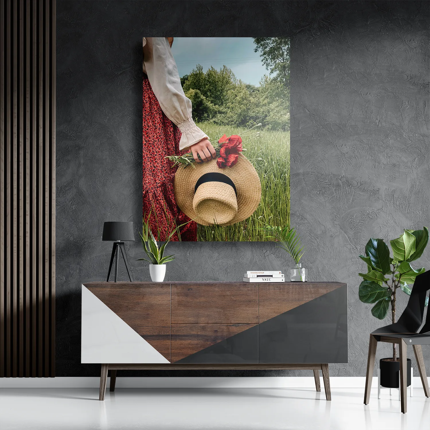 Schilderij Vrouw Met Rode Roos Rechthoek Verticaal Template DB 50 70 Verticaal Romantisch 11 3