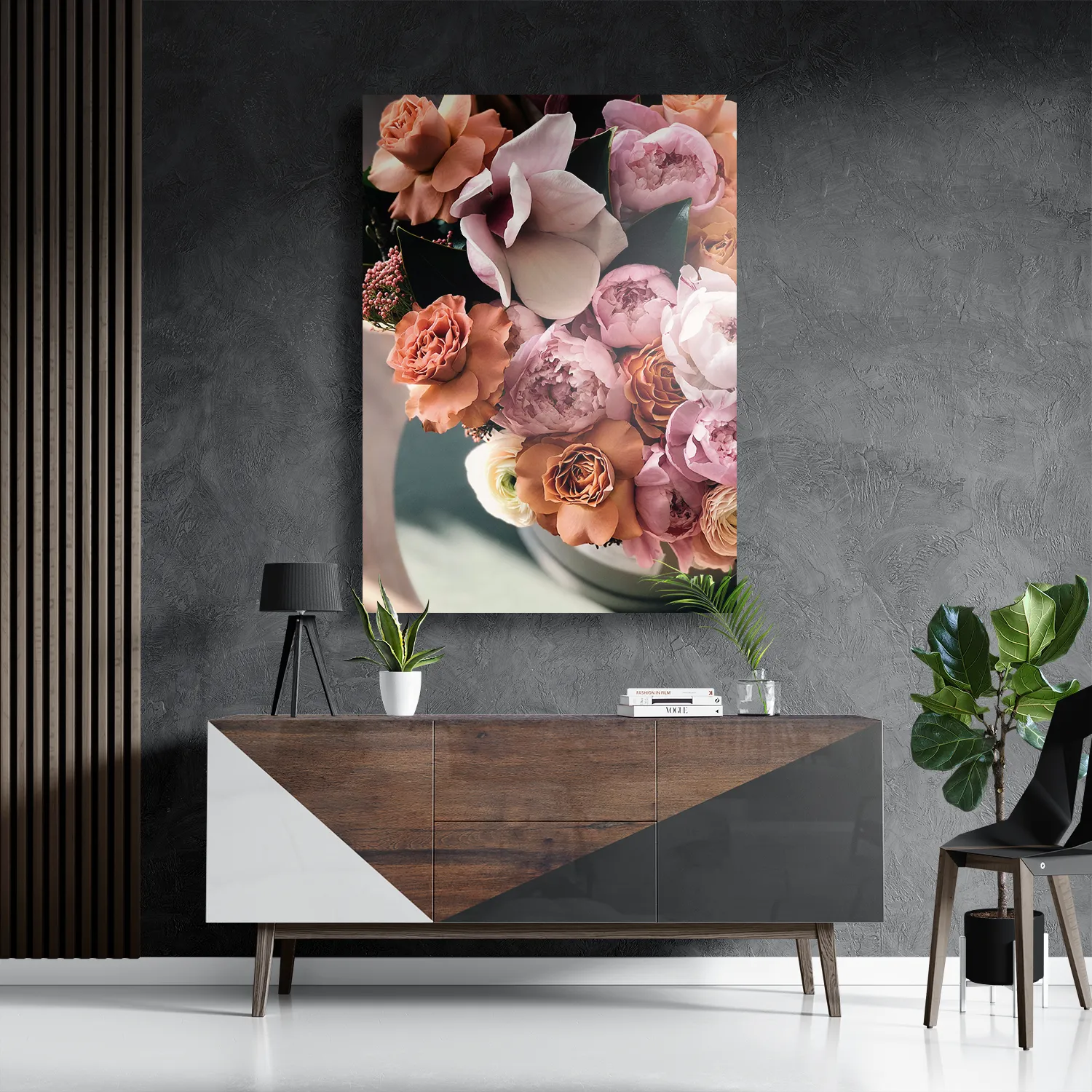 Schilderij Rozen Boeket Rechthoek Verticaal Template DB 50 70 Verticaal Romantisch 12 3