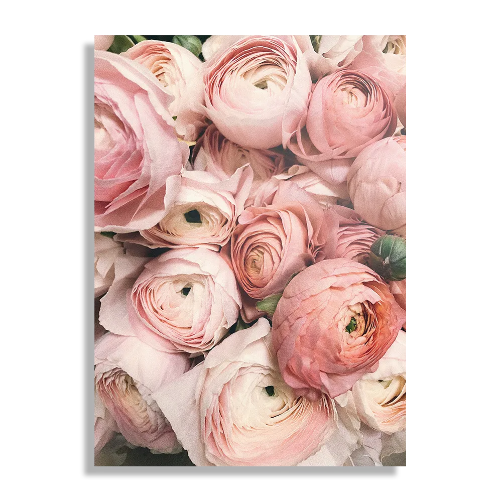 Schilderij Roze Rozen Boeket Rechthoek Verticaal Template DB 50 70 Verticaal Romantisch 13 1