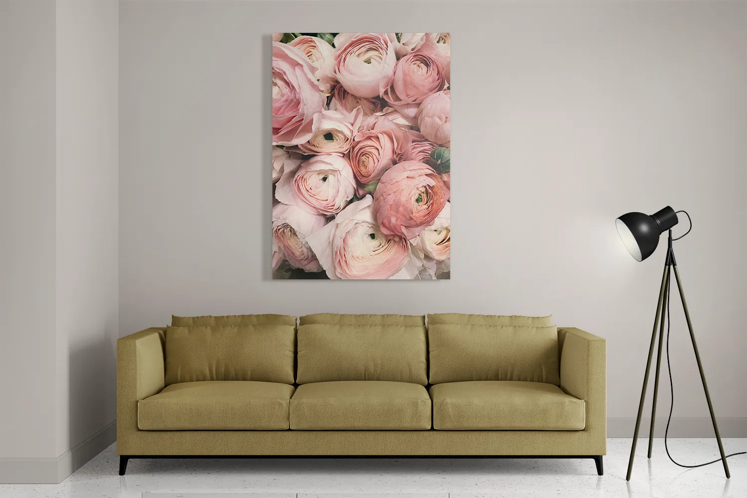 Schilderij Roze Rozen Boeket Rechthoek Verticaal Template DB 50 70 Verticaal Romantisch 13 2