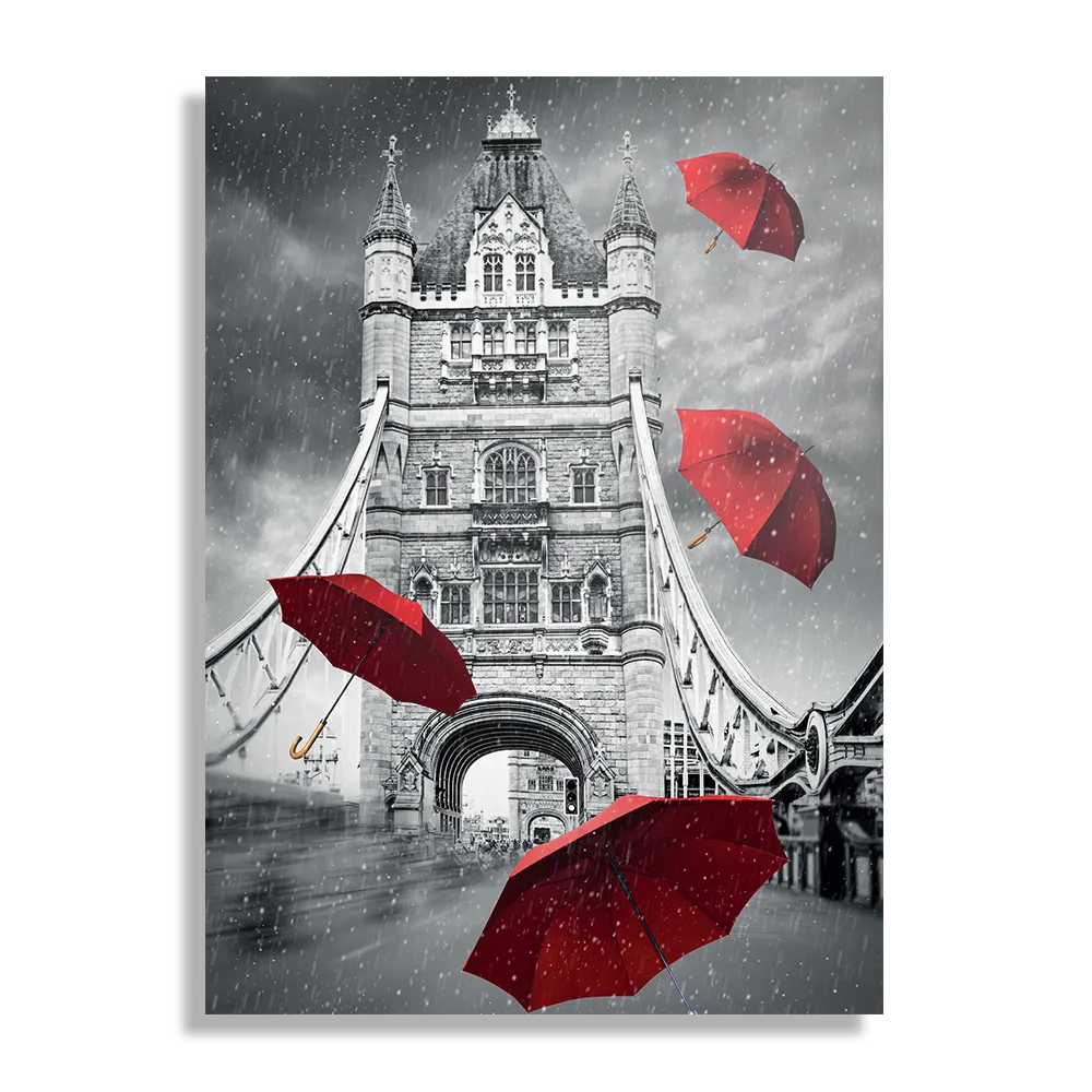 Schilderij Tower Bridge London Rechthoek Verticaal Template DB 50 70 Verticaal Romantisch 17 1