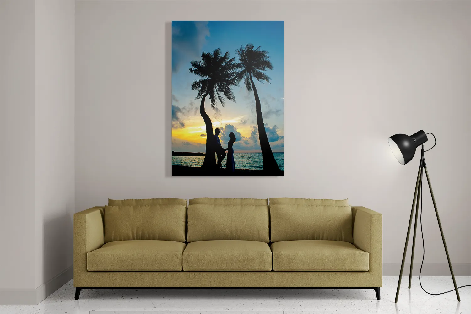 Schilderij Romantiek Op Het Strand Rechthoek Verticaal Template DB 50 70 Verticaal Romantisch 3 2