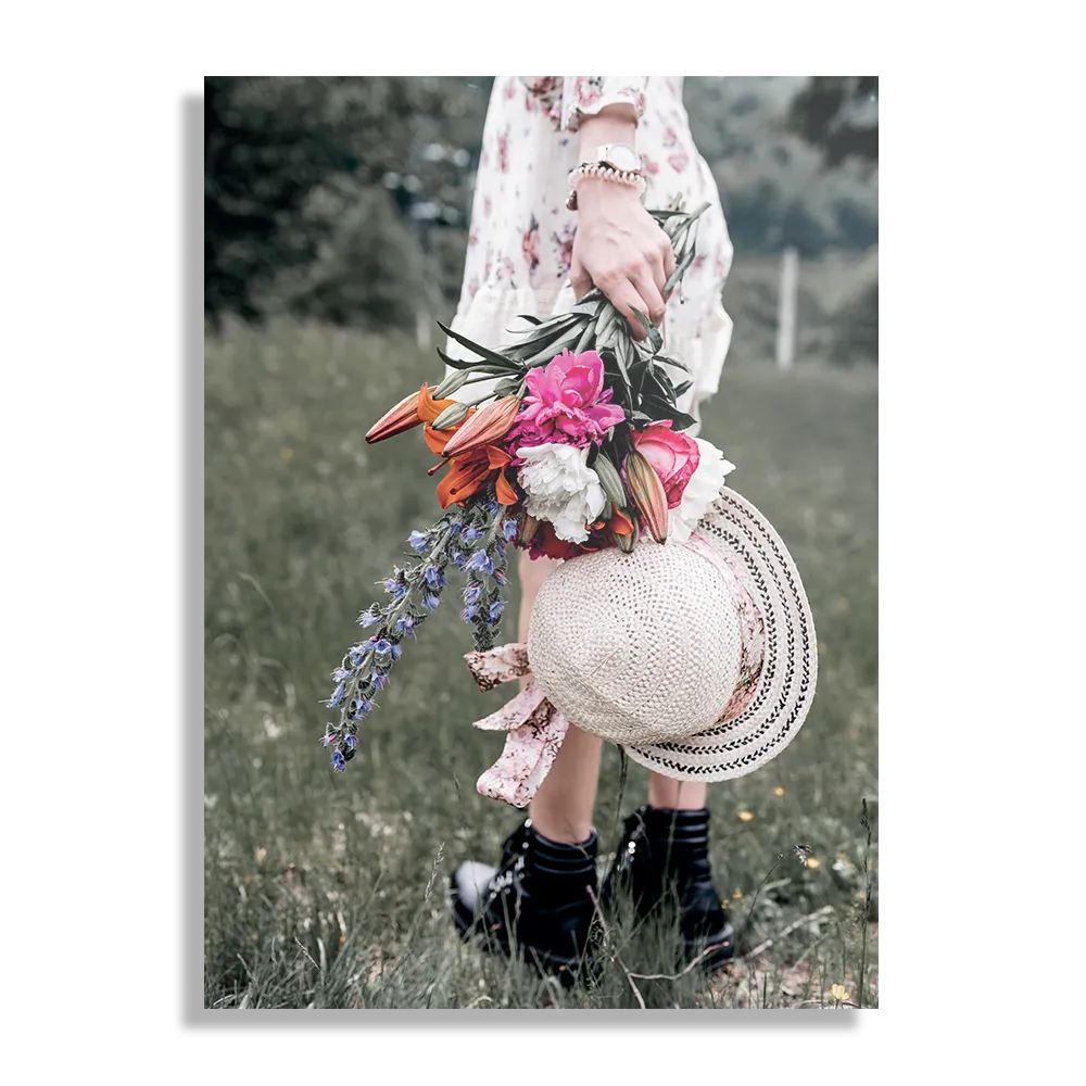 Schilderij Landelijk Bloemen Boeket Rechthoek Verticaal Template DB 50 70 Verticaal Romantisch 9 1