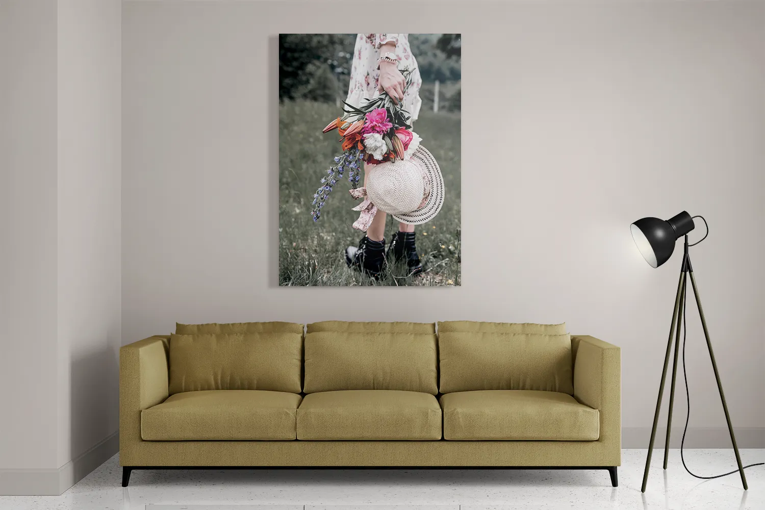 Schilderij Landelijk Bloemen Boeket Rechthoek Verticaal Template DB 50 70 Verticaal Romantisch 9 2