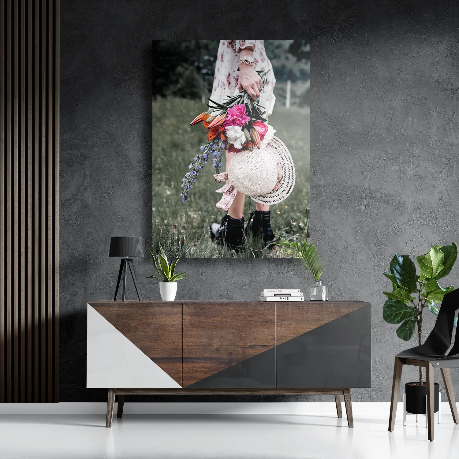 Schilderij Landelijk Bloemen Boeket Rechthoek Verticaal Template DB 50 70 Verticaal Romantisch 9 3