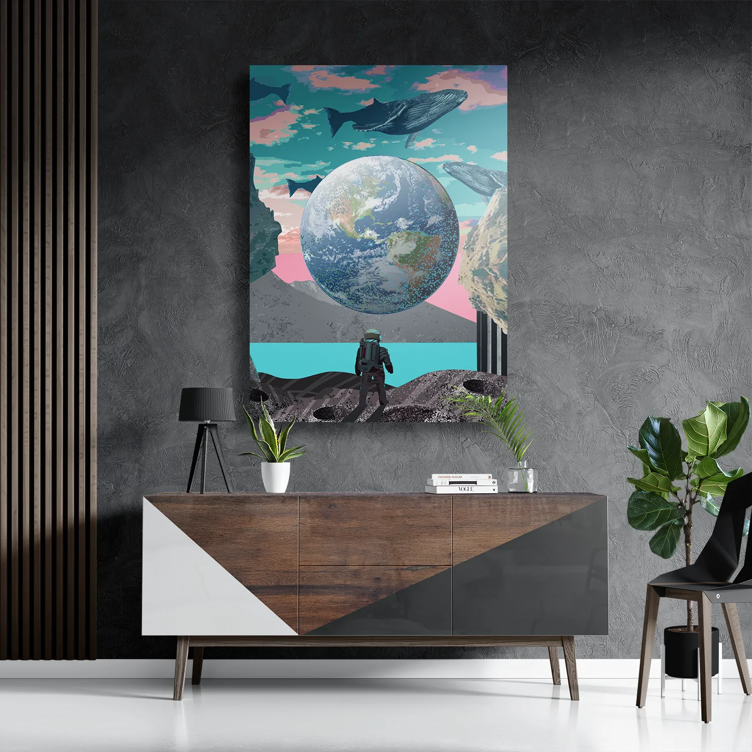 Template_DB_50-70_Verticaal_Ruimtevaart_13-3 Schilderij Abstracte Aarde Rechthoek Verticaal Template DB 50 70 Verticaal Ruimtevaart 13 3