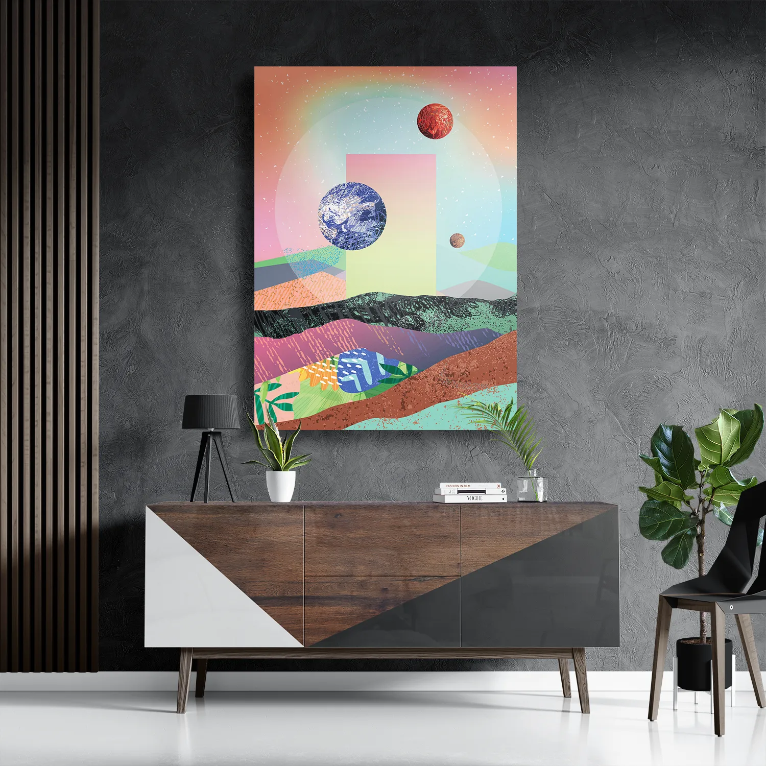 Template_DB_50-70_Verticaal_Ruimtevaart_14-3 Schilderij Abstracte melkweg Rechthoek Verticaal Template DB 50 70 Verticaal Ruimtevaart 14 3