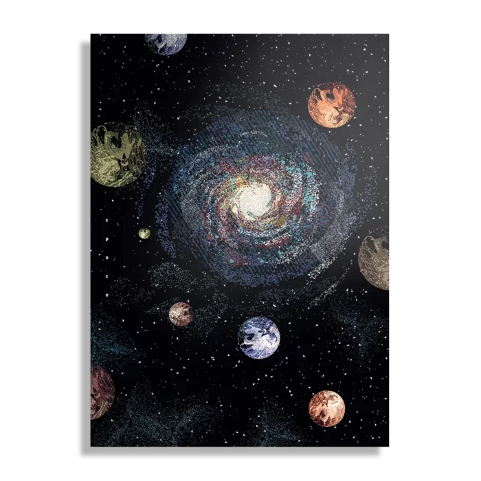 Schilderij Ons planetenstelsel Rechthoek Verticaal Template DB 50 70 Verticaal Ruimtevaart 15 1