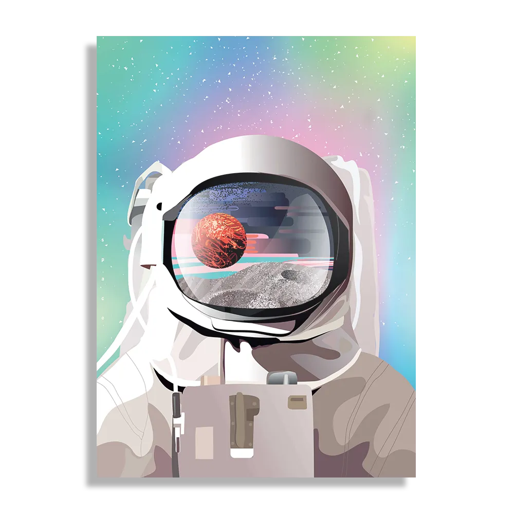 Schilderij De Reflectie Rechthoek Verticaal Template DB 50 70 Verticaal Ruimtevaart 16 1