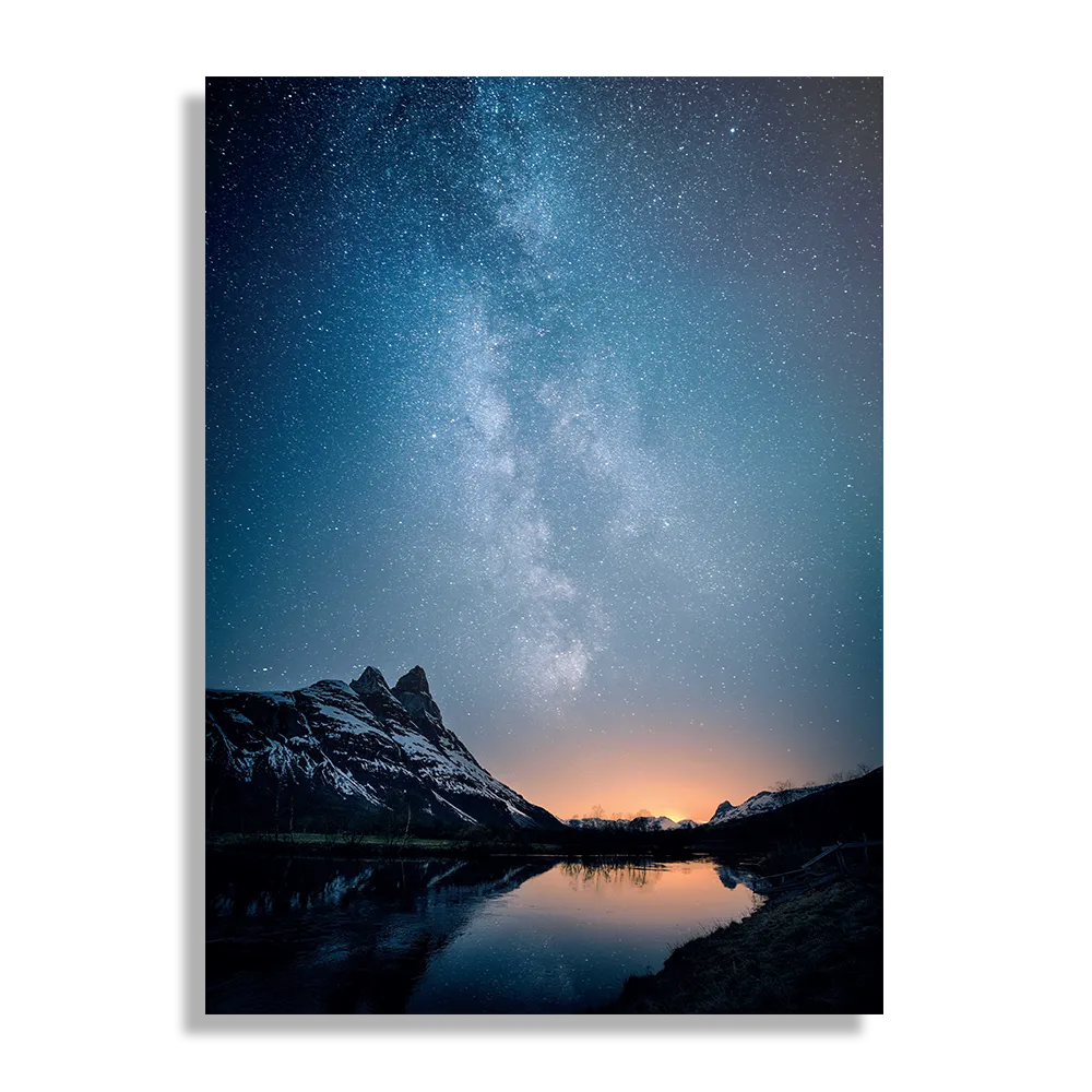 Schilderij De blauwe melkweg Rechthoek Verticaal Template DB 50 70 Verticaal Ruimtevaart 19 1