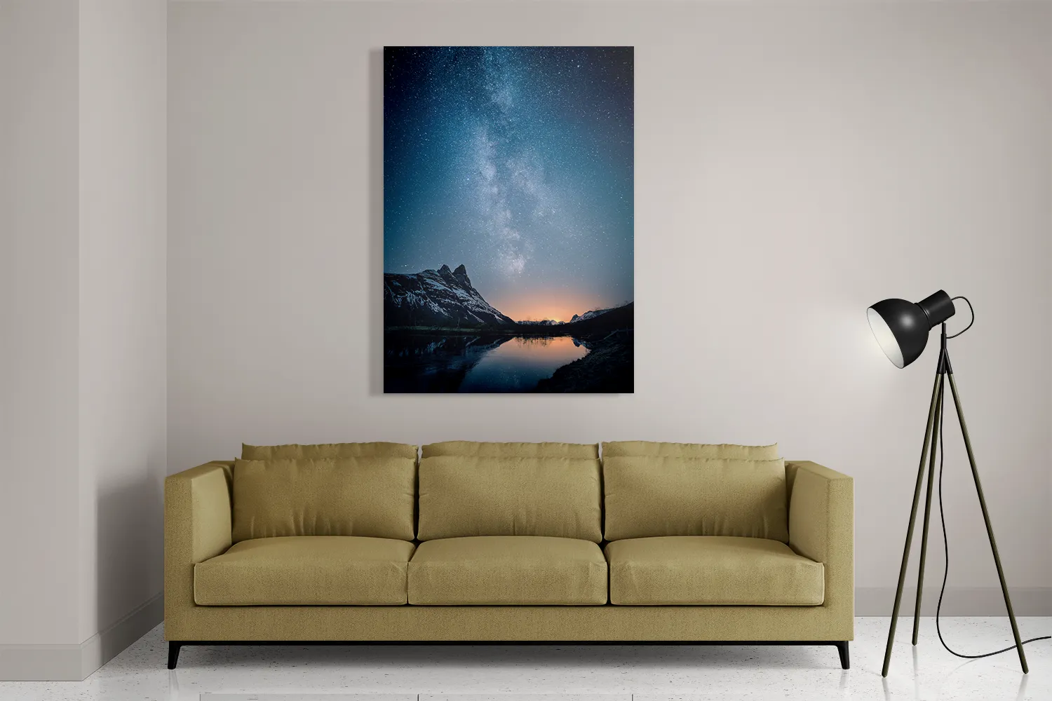 Schilderij De blauwe melkweg Rechthoek Verticaal Template DB 50 70 Verticaal Ruimtevaart 19 2