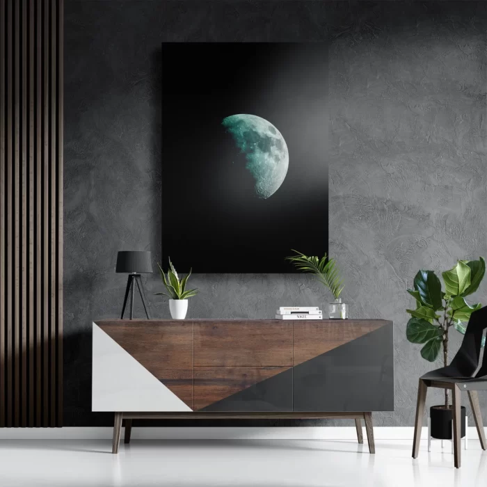 Schilderij To The Moon Rechthoek Verticaal Template DB 50 70 Verticaal Ruimtevaart 2 3