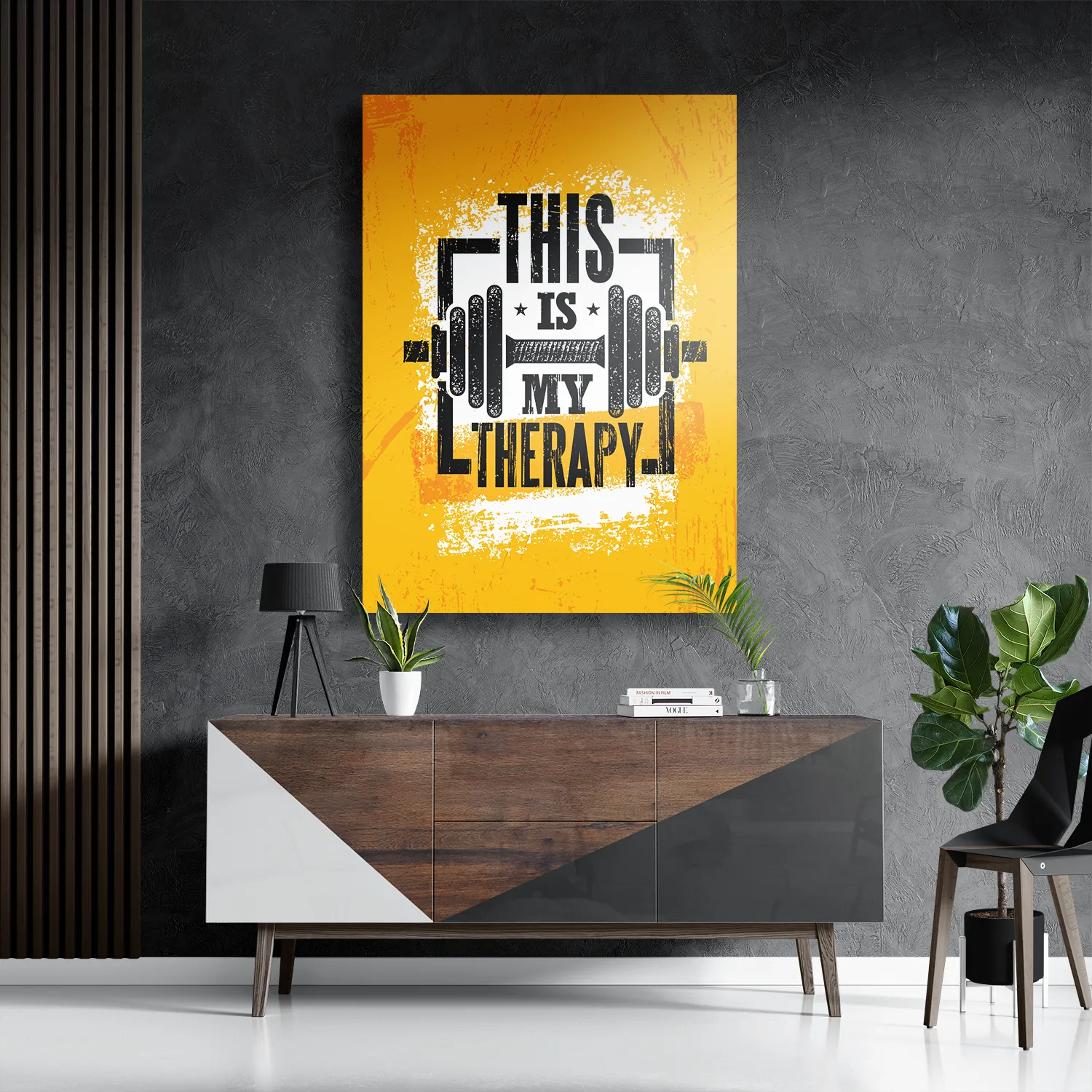 Schilderij This Is My Therapy Rechthoek Verticaal Template DB 50 70 Verticaal Sport 1 3