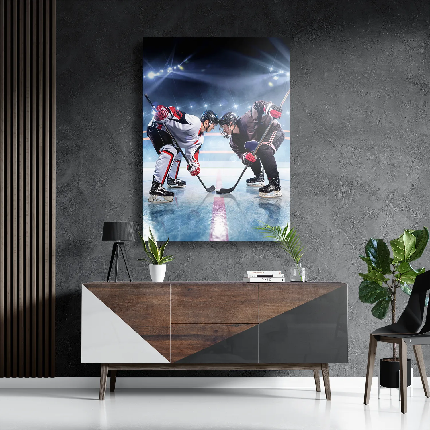 Template_DB_50-70_Verticaal_Sport_13-3 Schilderij Ijshockey Battle Rechthoek Verticaal Template DB 50 70 Verticaal Sport 13 3