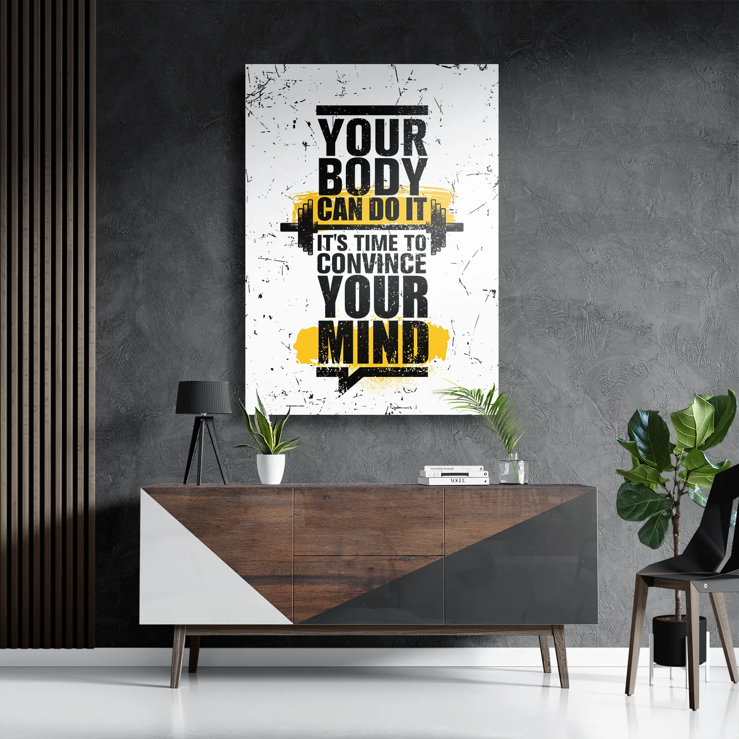 Template_DB_50-70_Verticaal_Sport_14-3 Schilderij You Body Can Do It, It's Time To Convince Your Mind Rechthoek Verticaal Template DB 50 70 Verticaal Sport 14 3