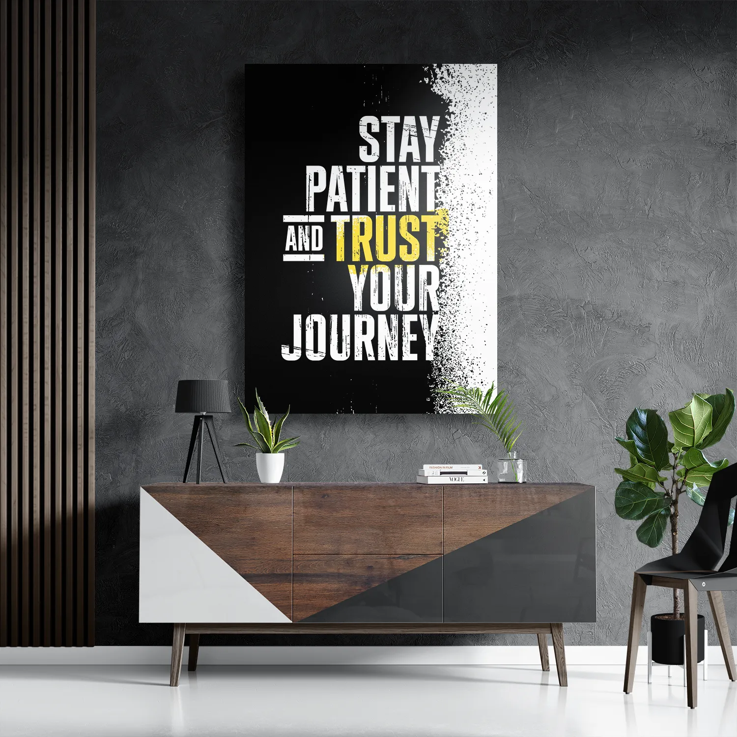 Schilderij Stay Patient And Trust Your Journey Rechthoek Verticaal Template DB 50 70 Verticaal Sport 21 3