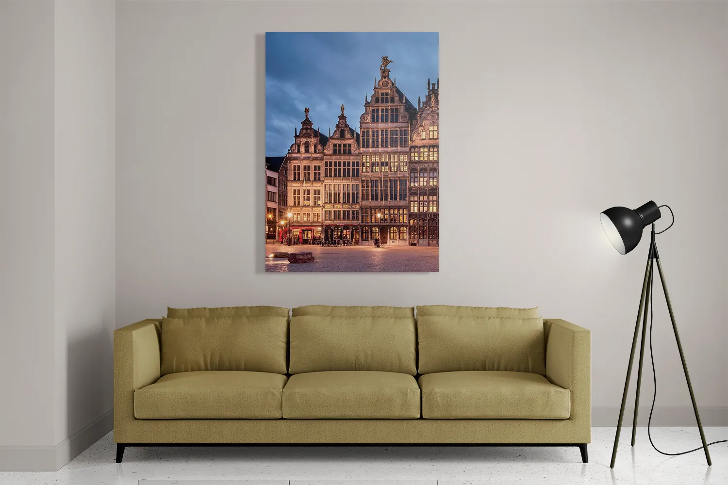 Schilderij Grote Markt Antwerpen Rechthoek Verticaal Template DB 50 70 Verticaal Steden 101 2