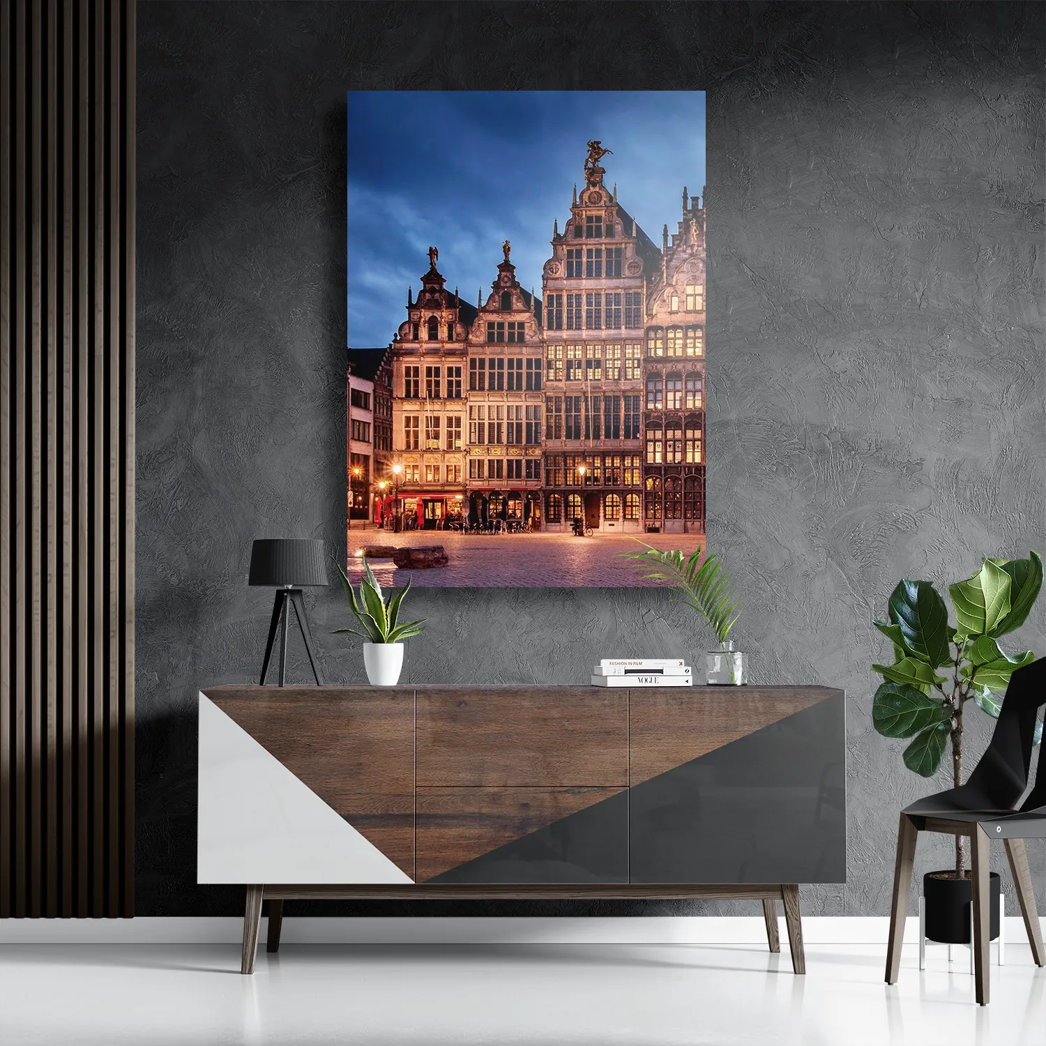 Schilderij Grote Markt Antwerpen Rechthoek Verticaal Template DB 50 70 Verticaal Steden 101 3