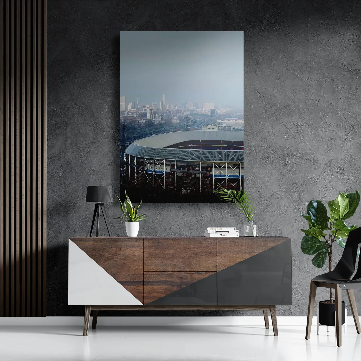 Schilderij Stadion Feijenoord De Kuip 01 Rechthoek Verticaal Template DB 50 70 Verticaal Steden 102 3