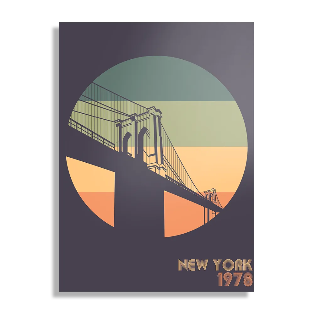 Schilderij New York 1978 Illustratie Rechthoek Verticaal Template DB 50 70 Verticaal Steden 11 1