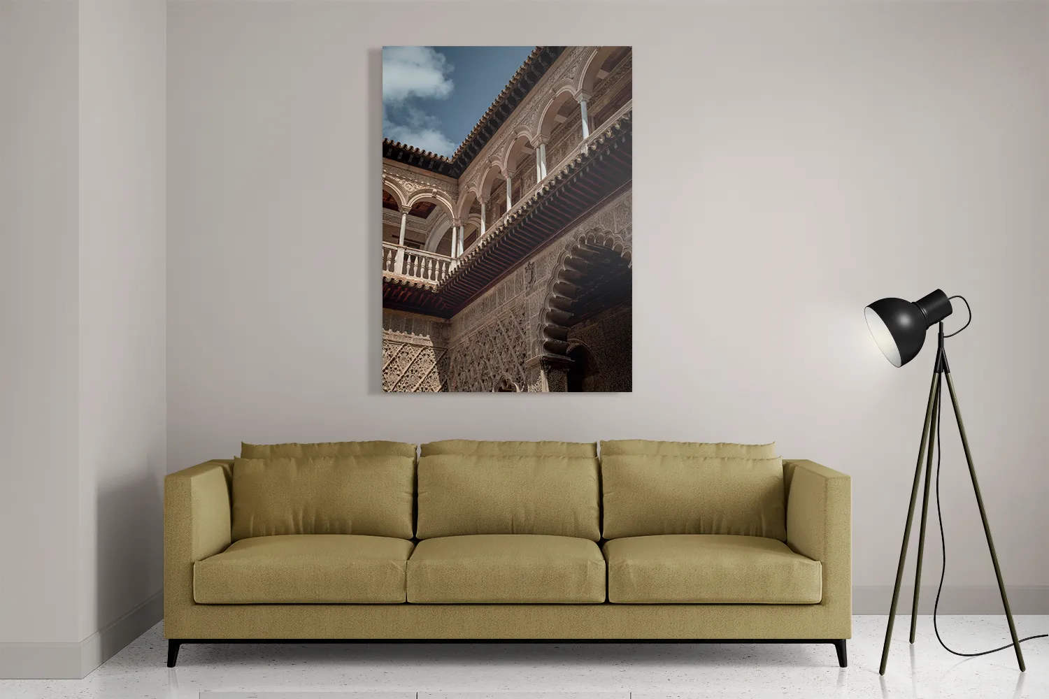 Schilderij Koninklijk Paleis van Sevilla Rechthoek Verticaal Template DB 50 70 Verticaal Steden 15 2
