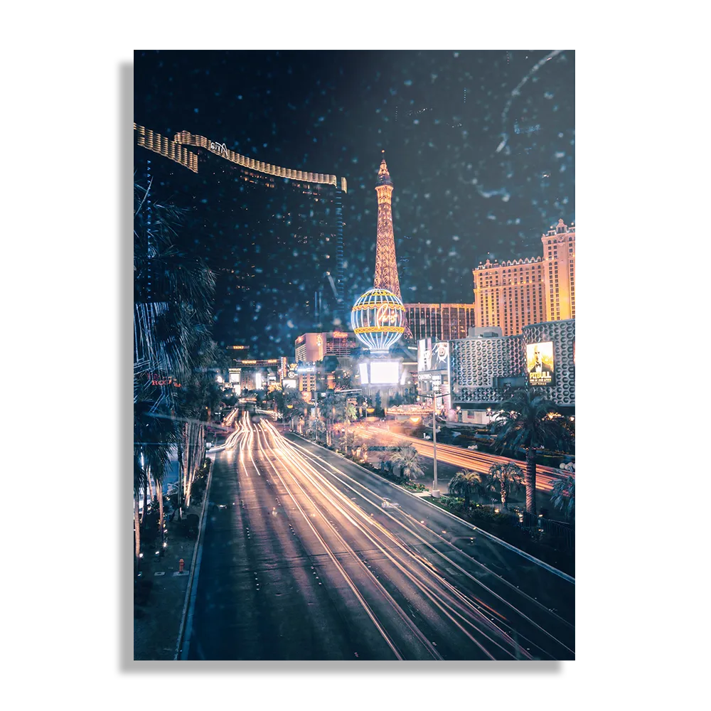 Schilderij Las Vegas at Night Rechthoek Verticaal Template DB 50 70 Verticaal Steden 16 1