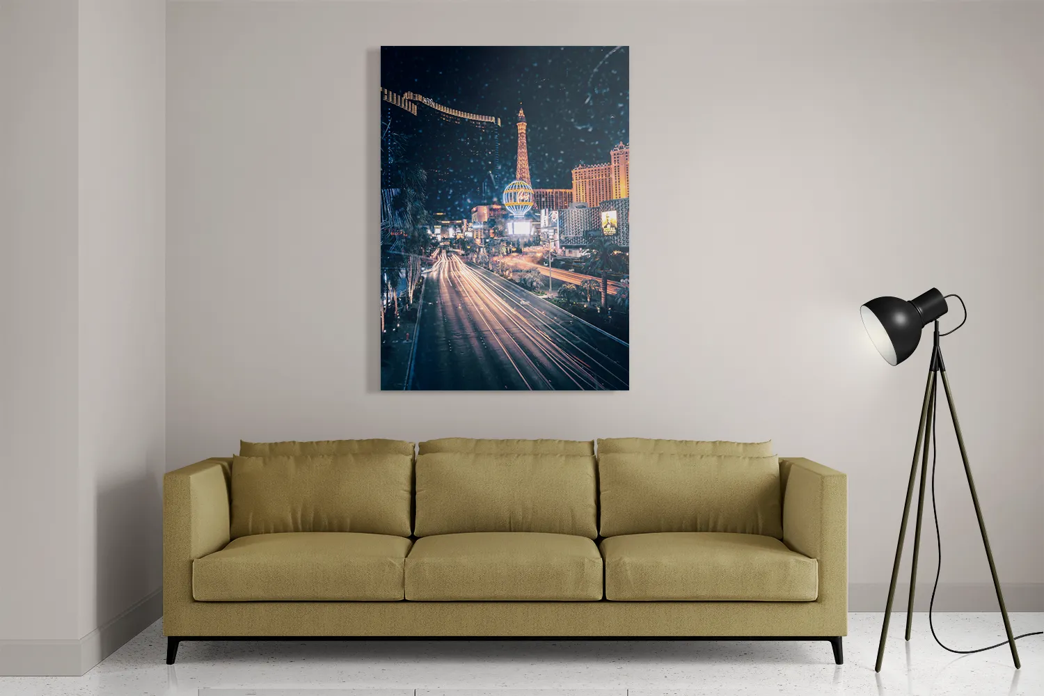 Schilderij Las Vegas at Night Rechthoek Verticaal Template DB 50 70 Verticaal Steden 16 2